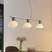 Lucande Kaiya hanglamp, 3-lamps, Ø 14 cm, langwerpig