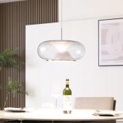 Lucande LED hanglamp Orasa, glas, wit/helder, Ø 43 cm