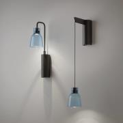 Bover Drip A/02 LED wandlamp, zwart/blauw
