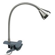 LED-klemverlichting Mini, flexibele arm, nikkel, 3.000K