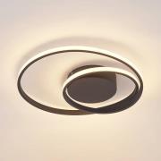 Lindby LED plafondlamp Emisua CCT dimbaar zwart