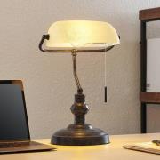 Lindby bureaulamp Profina, 39 cm, roestbruin, staal