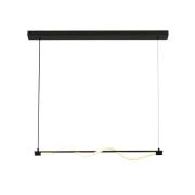 Serpent LED hanglamp, zwart/wit, metaal, dimbaar