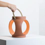 Candela LED tafellamp, terracotta, kunststof