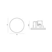 Inbouwlamp Wall 68R Glas RD, wit, aluminium, CCT