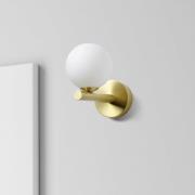 Pomi wandlamp, 1-lamp, goudkleurig, glas, bol