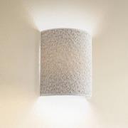 Wandlamp Boucle van stof, ecru