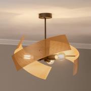Plafondlamp Moira, goudkleurig/zwart, Ø 47 cm, 3-lamps