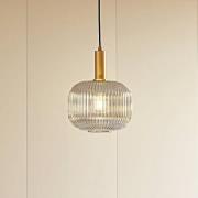 Lindby Doroteo hanglamp, 1-lamp, grijs, glas