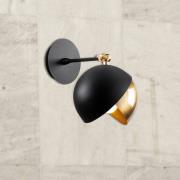 Wandlamp Berceste 252-A, zwart/goud, metaal, Ø 20 cm