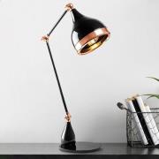 Tafellamp Yildo 7015, zwart/koper, metaal, hoogte 50 cm