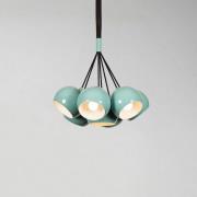 Hanglamp Sivani MR-629, turquoise, metaal 7-lamps bundel