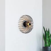 Wandlamp Aspendos N-645, zwart, metaal, Ø 36 cm