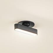 Lindby inbouwlamp Eldrin, zwart, metaal, 13,1 cm