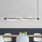 Serpent LED hanglamp, zwart/wit, metaal, dimbaar