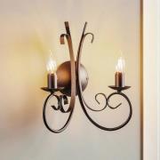 Pompei wandlamp, 2-lamps, zwart