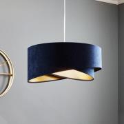Hanglamp Vivien, tweekleurig, blauw/goud