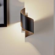 Wandlamp Spiner zwart, hoogte 30 cm, staal