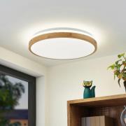 Lindby LED plafondlamp Emiva, Ø 49 cm, CCT, hout