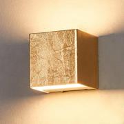 Lindby LED wandlamp Quentin, 9 cm breed, goudkleurig, metaal