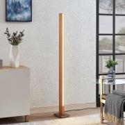 LED houten vloerlamp Tamlin, beukkleurig