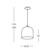 Kolarz Chalet hanglamp, Ø 25 cm, wit/bruin, glas/hout