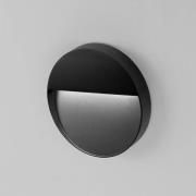 EGG DLS Buitenwandlamp Vigo XL zwart Ø 20 cm aluminium 3.000 K