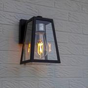 Buitenwandlamp Fia in matzwart met helder glas