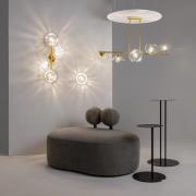 Maytoni hanglamp Miracle, 5-lamps, messingkleurig, glas