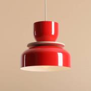 Hanglamp Uto, rood, metalen kap, 30 cm