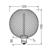 OSRAM Decor LED stro gloeilamp E27 3,5W zwart 1800K