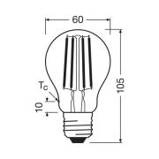 OSRAM LED lamp E27 3,8W Filament 2.700K 806lm 2-pack