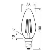 OSRAM LED lamp kaars mat E14 2,2W 4000K 470lm