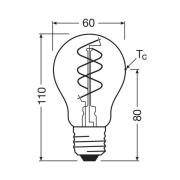 OSRAM LED Vintage E27 8W 2.200K Spiraal gloeidraad helder dimbaar