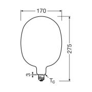 OSRAM LED Vintage 1906 Ballon E27 7,3W 2700K mat dimbaar