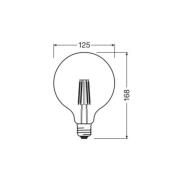 OSRAM LED lamp Globe G125 E27 7,2W Filament 4.000K