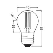 OSRAM LED lamp druppelfilament E27 3,8W 2700K 806lm