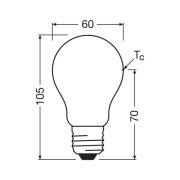 OSRAM LED lamp E27 5W mat 4.000K 1055lm 2st