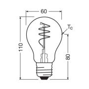 OSRAM LED Vintage E27 3,4W 2.700K Spiraal gloeidraad helder