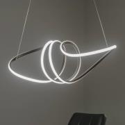 Hanglamp Loca, kunststof, zwart, 56 W, lengte 70 cm