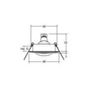 BRUMBERG LED inbouwspot Seven-R, 3.000 K, mat wit, aluminium