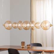 LED hanglamp Daphne, glas amber-transparant, lengte 118 cm