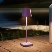 Nuindie pocket LED oplaadbare tafellamp, paars, IP54, dimbaar