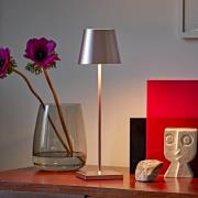 Nuindie LED oplaadbare tafellamp, USB-C, roségoud, IP54, dimbaar