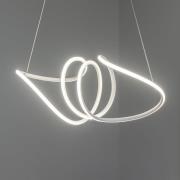 Hanglamp Loca, kunststof, wit, 56 W, lengte 70 cm