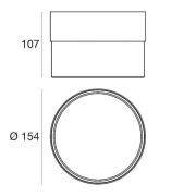 Crumb LED plafondlamp, wit, Ø 15,4 cm, ijzer, glas