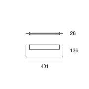 Skinny LED wandlamp, wit, aluminium, PMMA, omhoog/omlaag