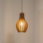 Hanglamp Ika IA met houten lamellenkap Ø24cm