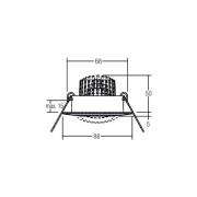 BRUMBERG Spot BB13 dim2warm Dimbare aansluitdoos structuur wit