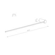 LED wandlamp Arm L, 105 cm hoog, zwart, metaal